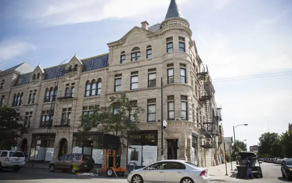 The exterior of the Thalia Hall in Pilsen Chicago