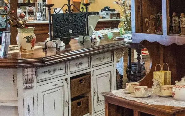 A shop containing rustic handmade goods