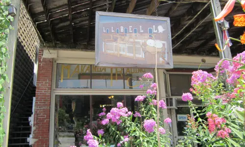 The storefront of Makanda Trading Co, on the Makanda Boardwalk