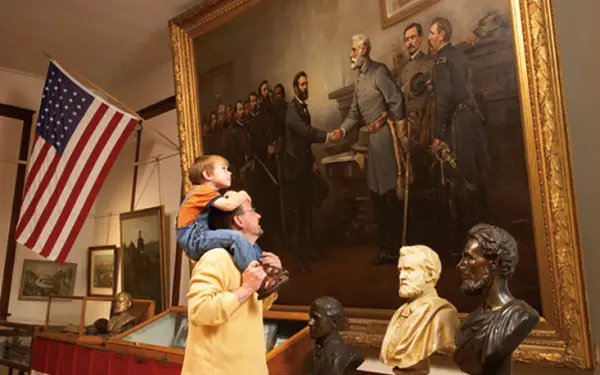 Thomas Nast's famous 1895 painting, Peace in Union, at the Grant Museum, Galena