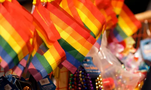 Pride rainbow flags