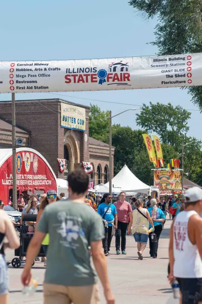 People and grounds at the State Fair