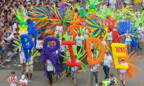 Pride balloons at pride festival