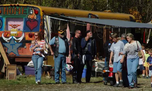 Attendees enjoying the Vulture Fest in Makanda