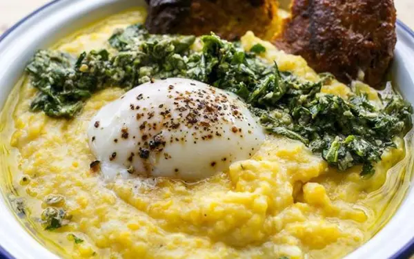 A savory meal in a takeaway container