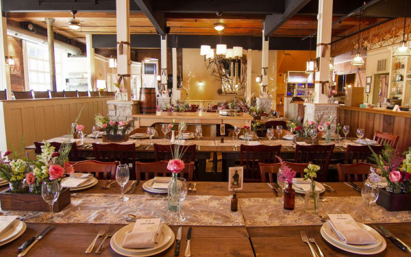 A decorated table setting at Epiphany Farms and Restaurant