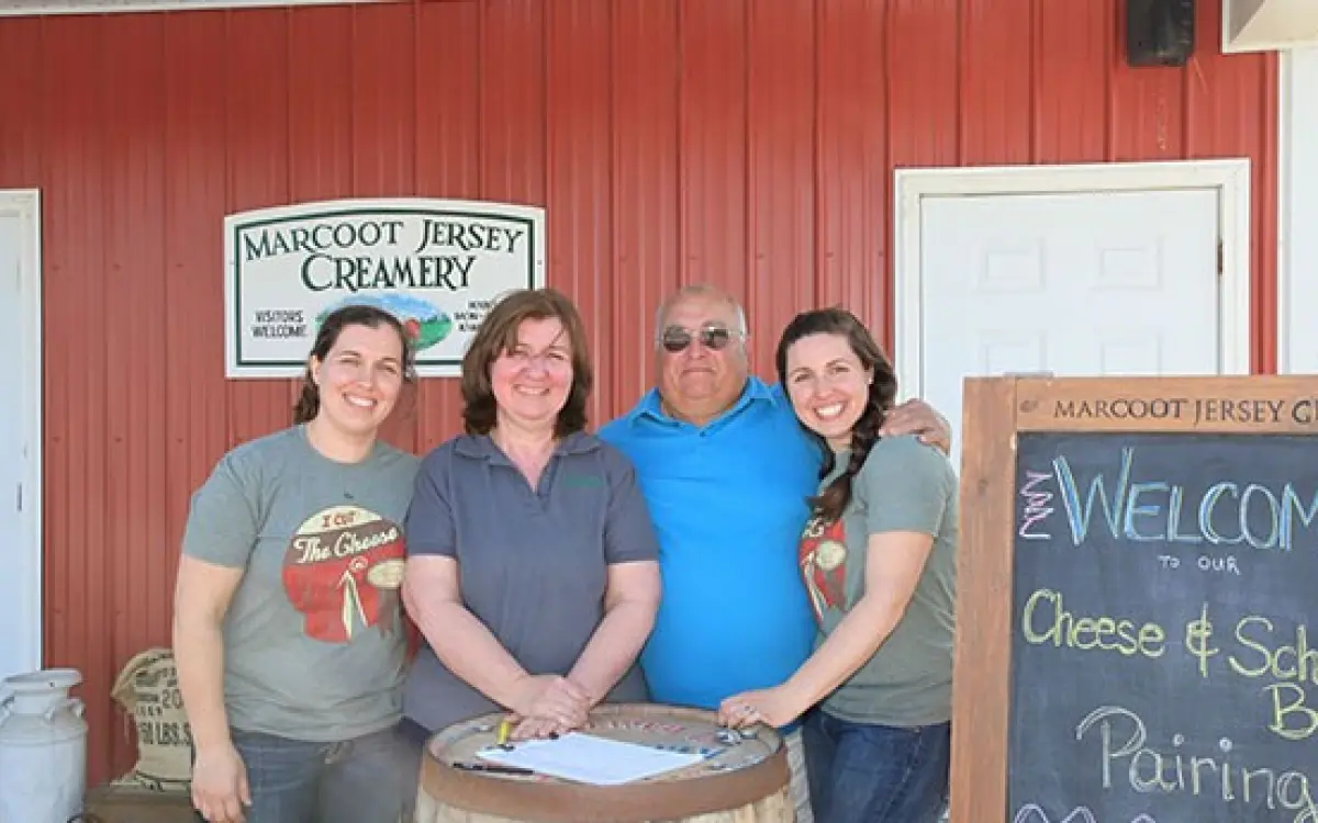 The Marcoot family at their seventh-generation, family-owned Jersey dairy farm in Illinois.