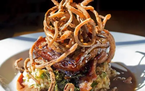 A plate of food from Silvercreek Restaurant in Champaign-Urbana.