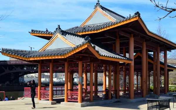 The exterior of the Ping Tom Memorial Park in Chinatown