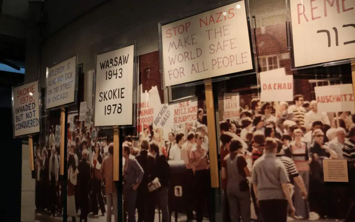 Signs and pictures on a wall