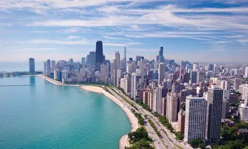 Aerial view of Chicago