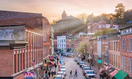 Looking down Main Street of Galena