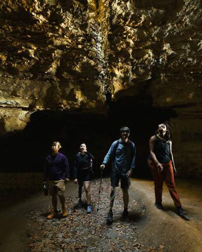 A group inside a cave