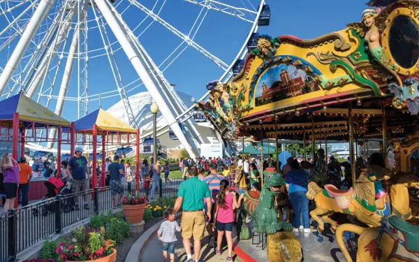 Kids playing on the Merry Go Round