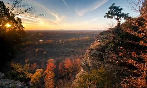 Sunset over Shawnee National Forest