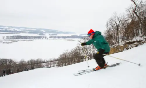 A person skiing 
