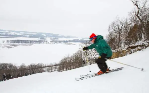 A person skiing 