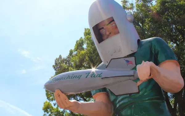 A large gemini giant statue