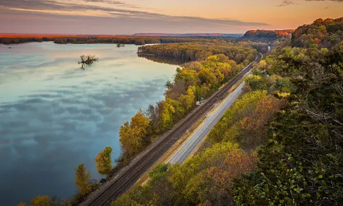 A road along a river