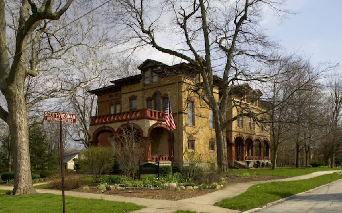 Exterior of a house and trees around it