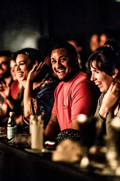A crowd enjoys a show at Second City in Chicago.
