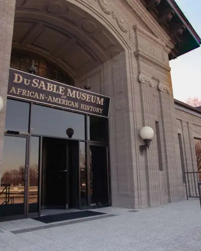 The exterior of the DuSable Museum of African-American History