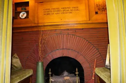 A fireplace