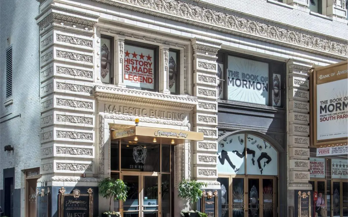 Exterior of Hampton Inn Majestic Theatre District.