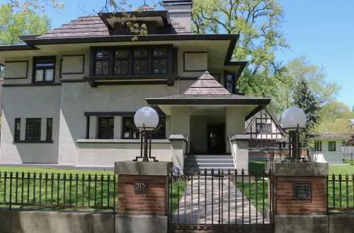 The exterior of a house