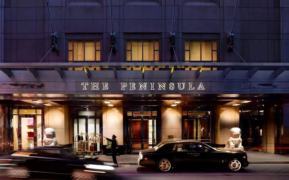 The exterior of a large building