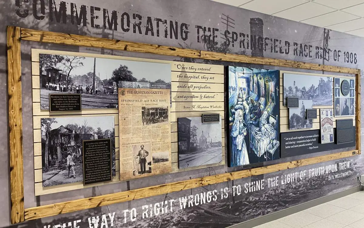 Preston Jackson's 1908 Race Riot mural at St John's Hospital, Springfield