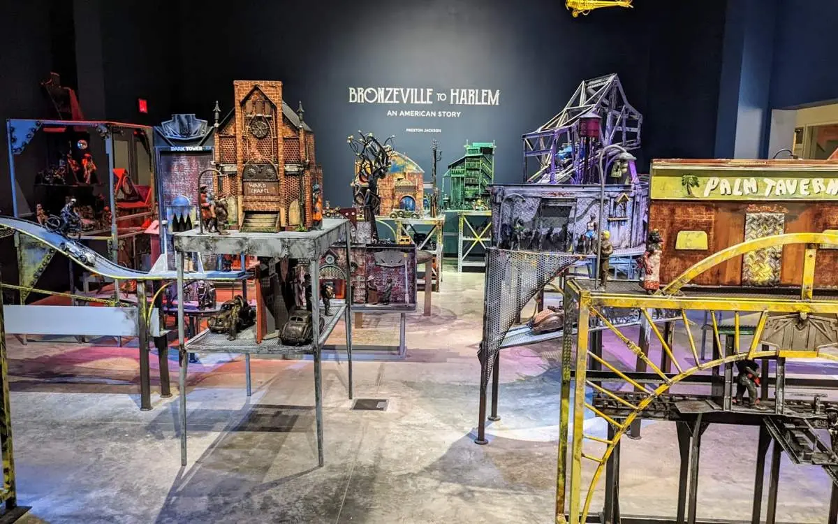 Preston Jackson's Bronzeville to Harlem installation at the Peoria Riverfront Museum, Peoria