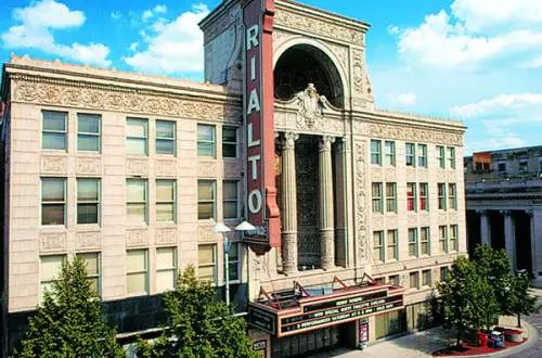 The exterior of a large building
