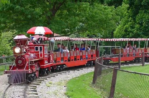Replica 1863 steam Train at Scovill Zoo, Decatur, Illinois.