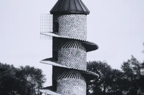 A tower in a field