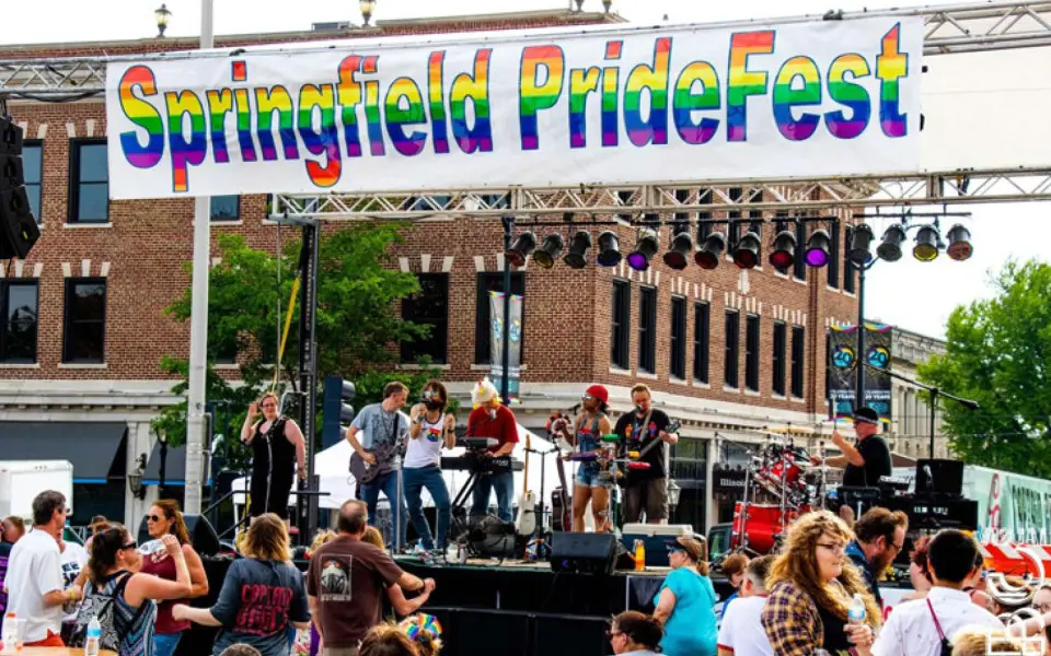band performing at pridefest