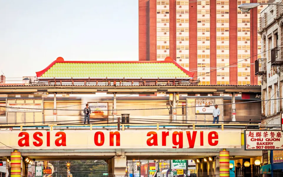 Pagoda-style architecture frames on Asia on Argyle.