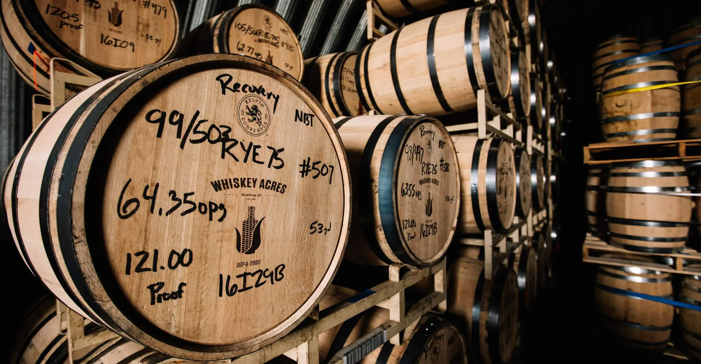 Barrels of whiskey