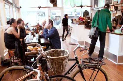 Bikes in the Heritage Bicycle General store/cafe.