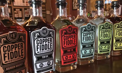 Bottles of alcohol