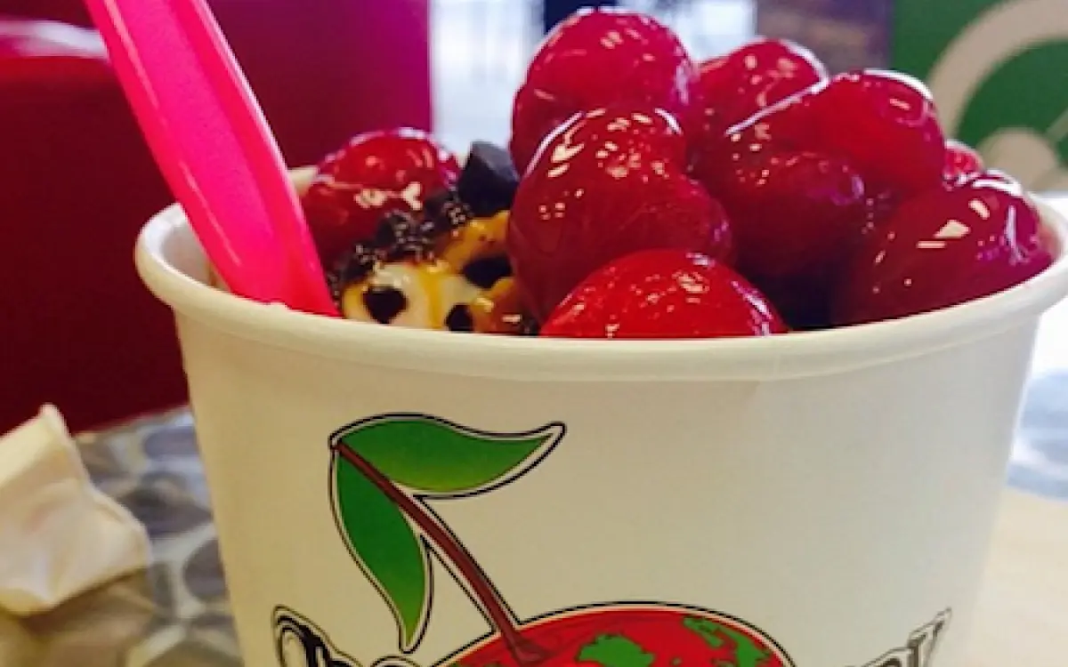 Cherry berry container with berries in it