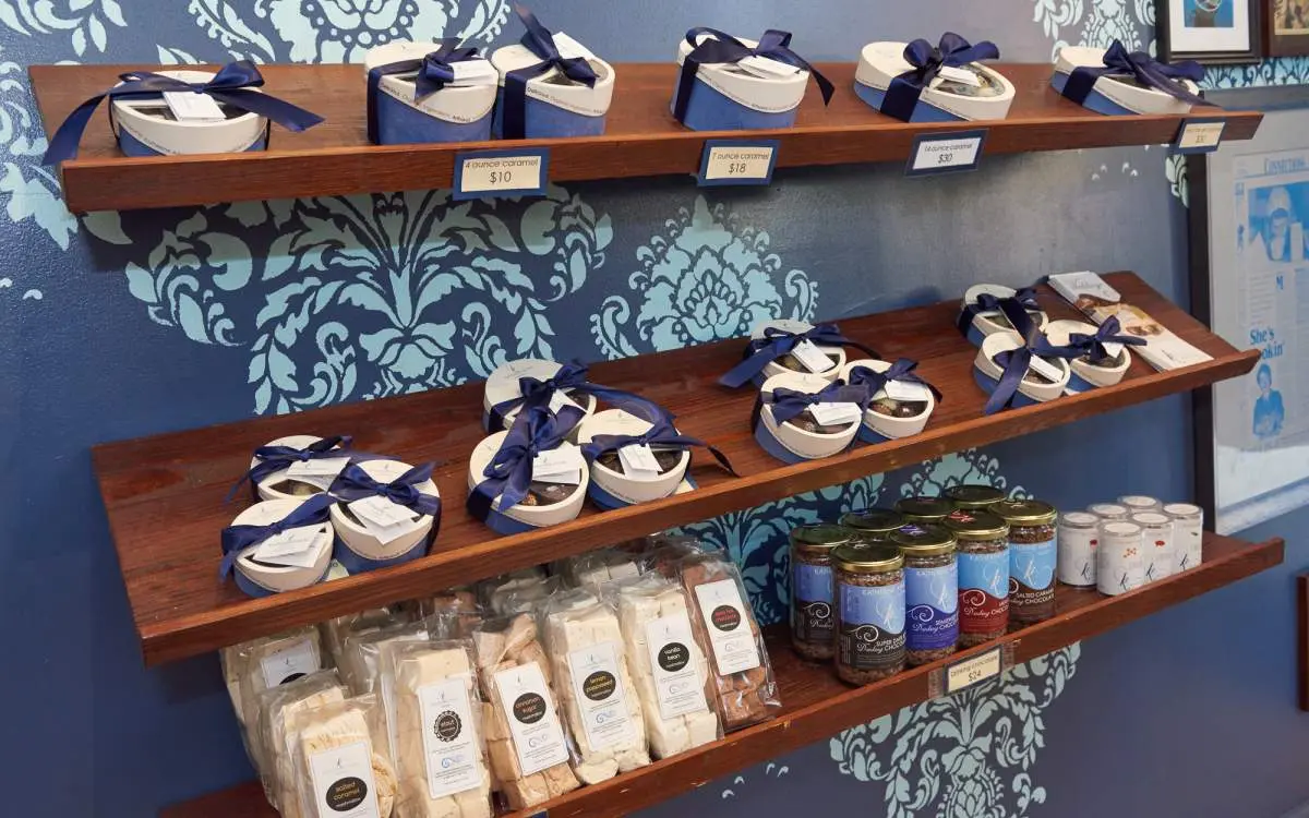 Shelves of treats