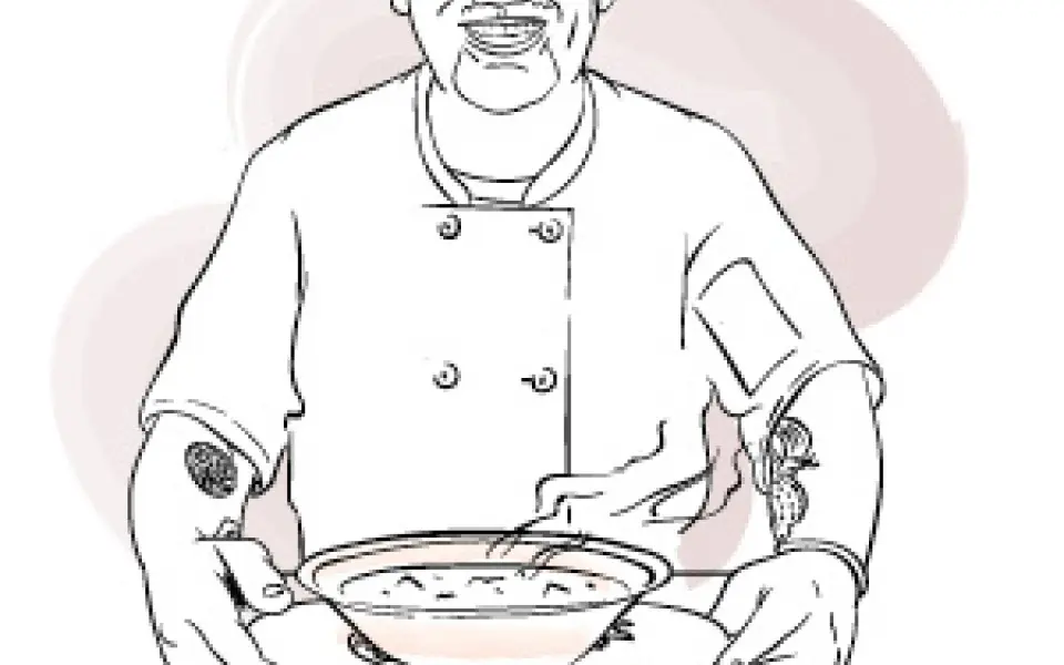 Drawing of chef