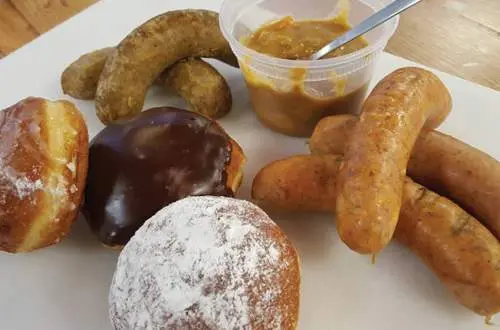 Sweets and meat