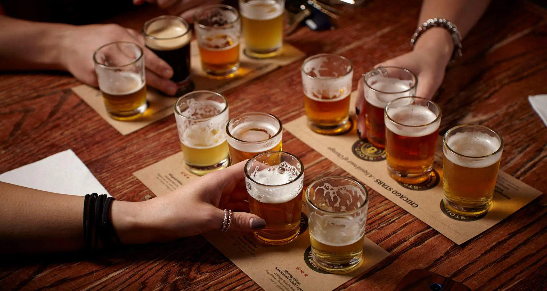 Glasses of beer