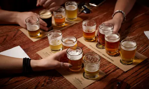 Glasses of beer