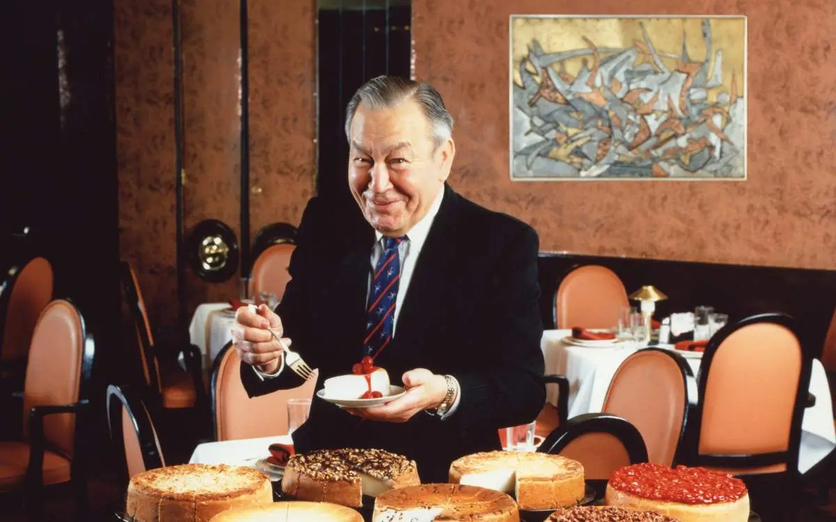 Man with cheese cakes