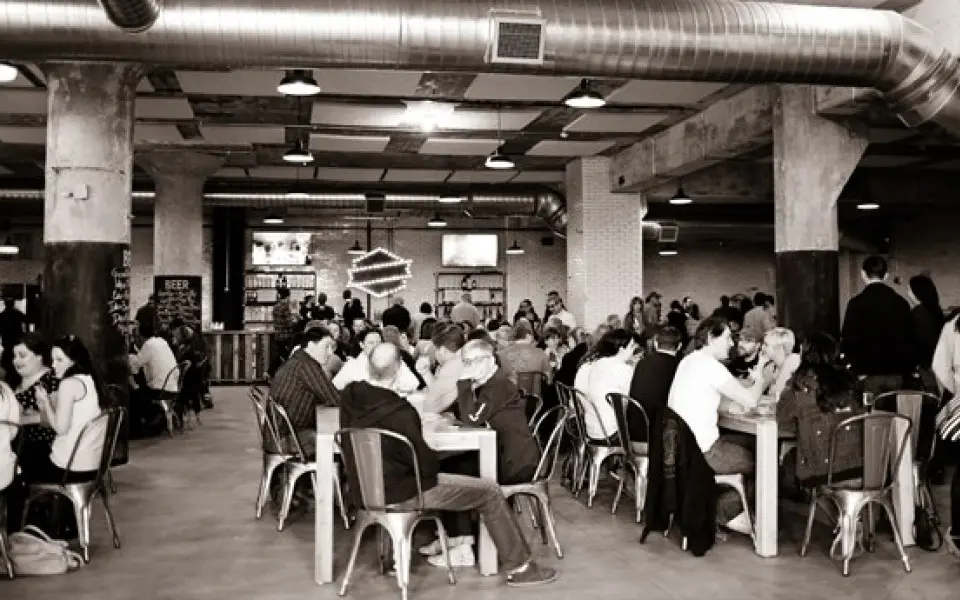 People in a taproom