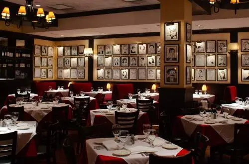 Interior of an Italian restaurant Patterinos.