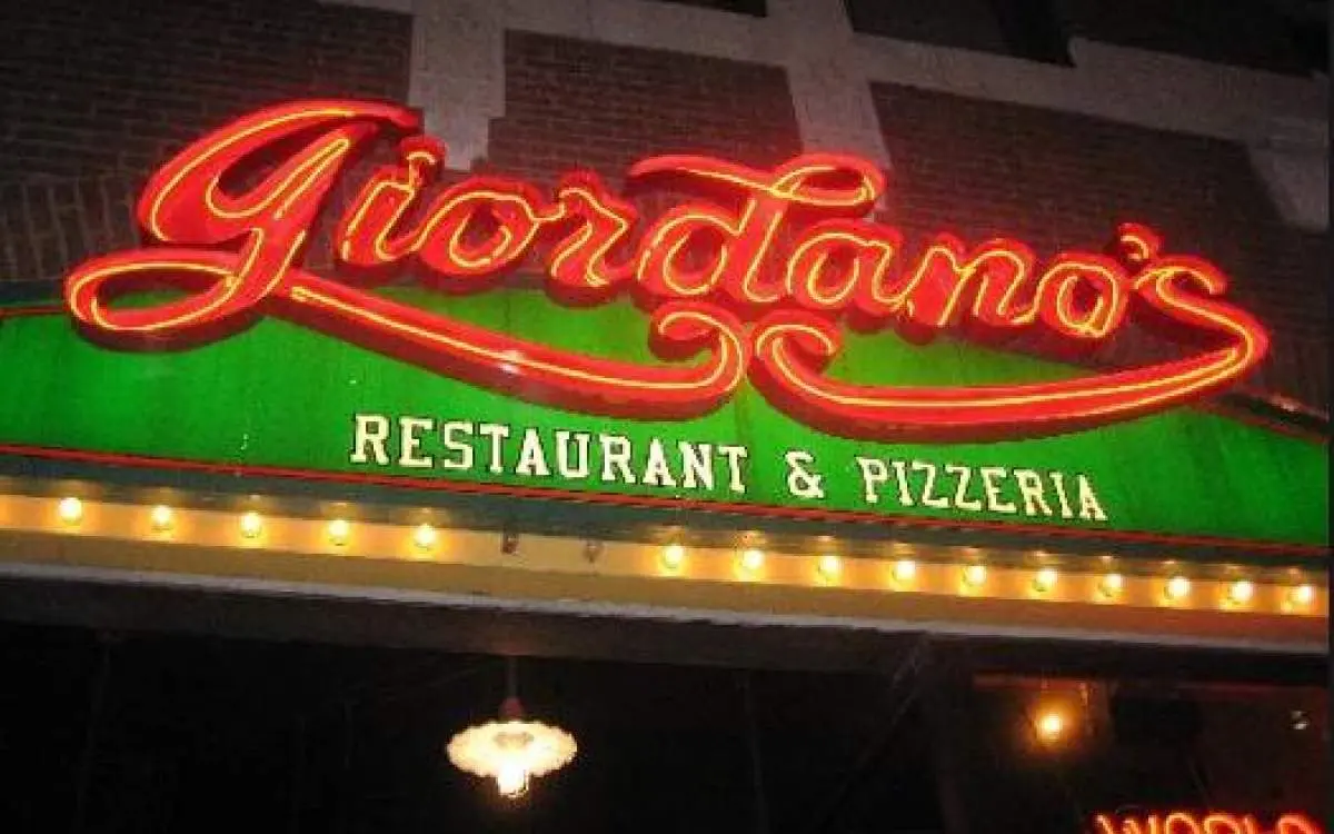 Buildings sign with lights